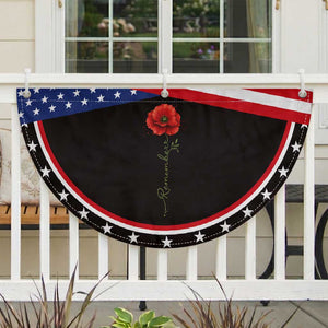 Remember Memorial day Red Poppy Veteran Military Army Patriotic Fan Flag