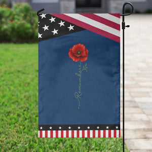 Remember Memorial day Red Poppy Veteran Military Army Patriotic Garden Flag TS11 Classic Blue Black Print Your Wear