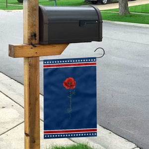 Remember Memorial day Red Poppy Veteran Military Army Patriotic Garden Flag TS11 Classic Blue Red Print Your Wear
