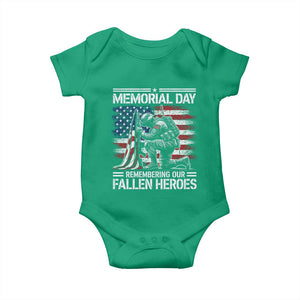 Memorial Day Baby Onesie Remembering Our Fallen Heroes Veteran Day American Flag TS11 Irish Green Print Your Wear