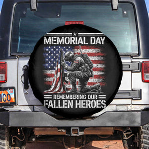 Memorial Day Spare Tire Cover Remembering Our Fallen Heroes Veteran Day American Flag TS11 No hole Black Print Your Wear