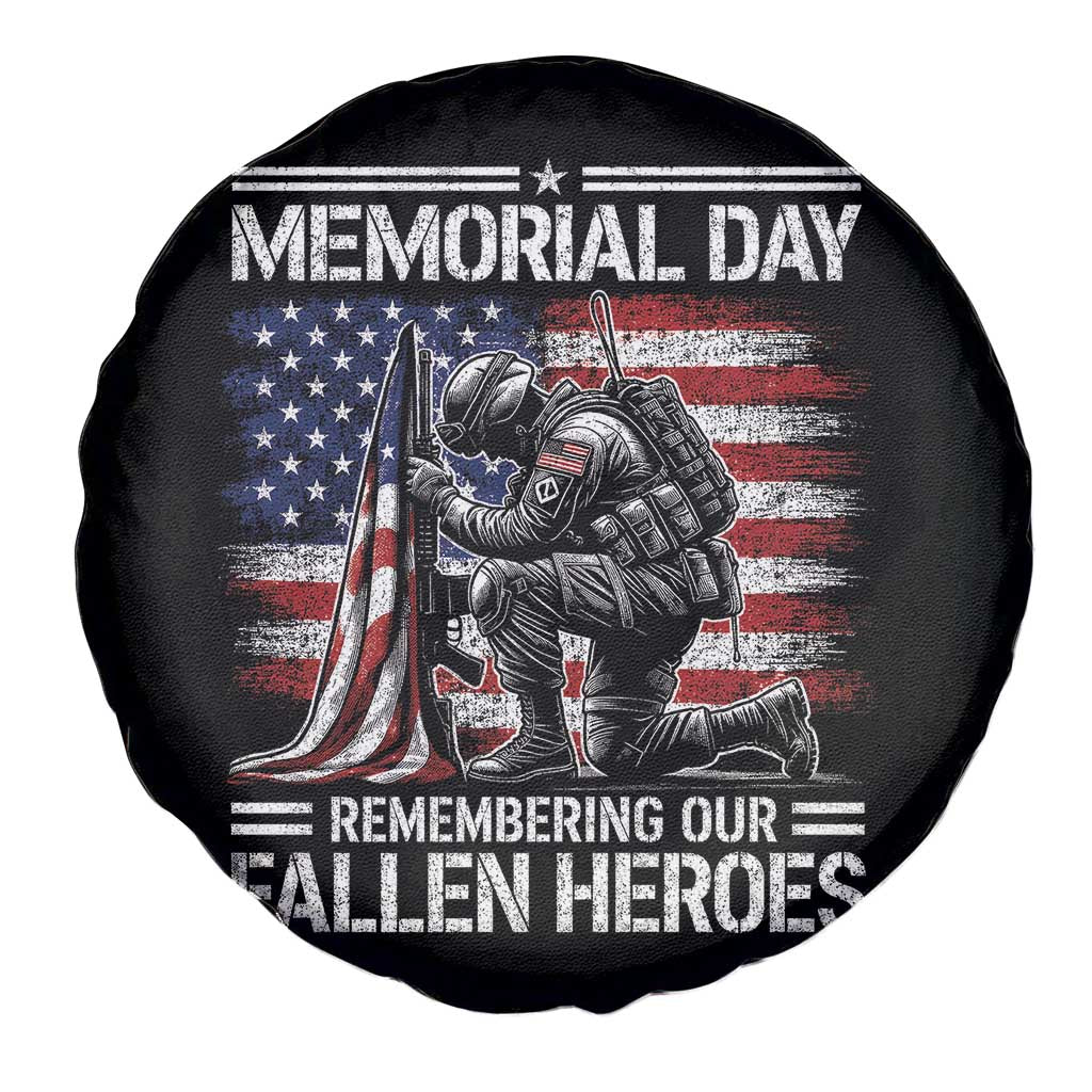 Memorial Day Spare Tire Cover Remembering Our Fallen Heroes Veteran Day American Flag TS11 Print Your Wear