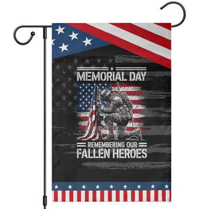 Memorial Day Patriotic Garden Flag Remembering Our Fallen Heroes Veteran Day American Flag TS11 Distressed Black Blue Print Your Wear