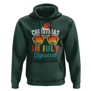 Funny Christmas In July Squad Hoodie Summer Xmas Beach Sunglasses TS11 Dark Forest Green Print Your Wear