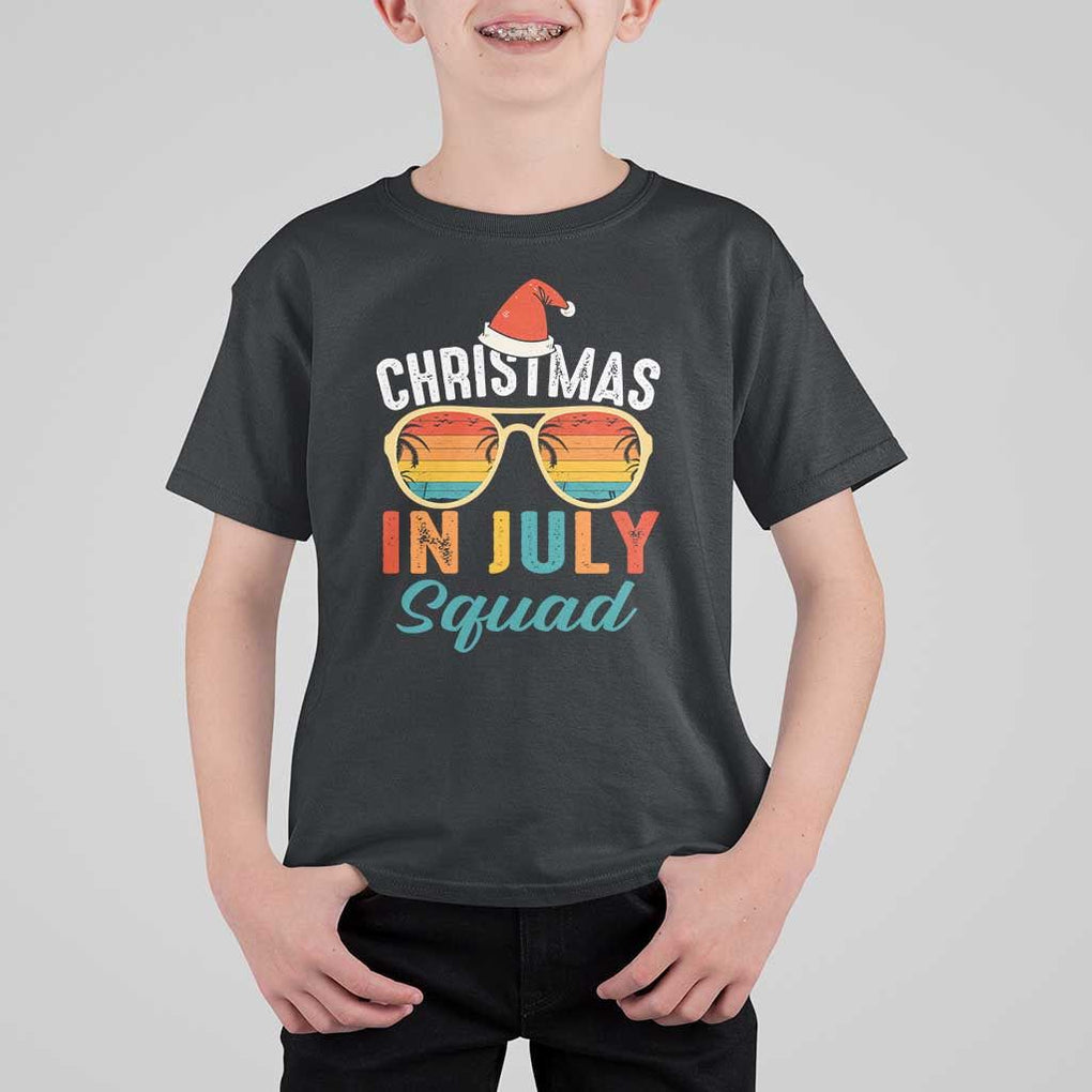 Funny Christmas In July Squad T Shirt For Kid Summer Xmas Beach Sunglasses TS11 Black Print Your Wear