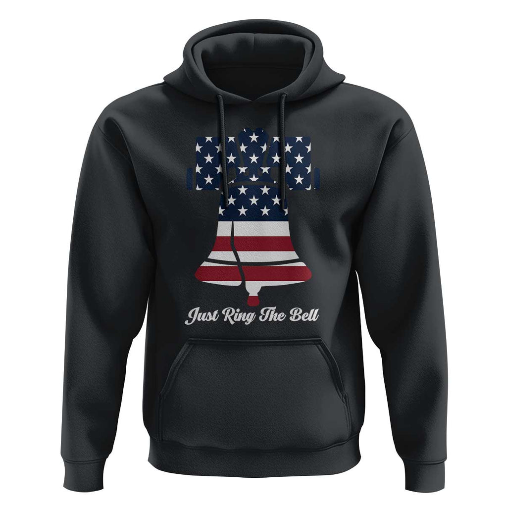 Vintage Liberty Bell Hoodie Just Ring The Bell USA Flag TS11 Black Print Your Wear