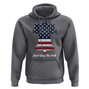 Vintage Liberty Bell Hoodie Just Ring The Bell USA Flag TS11 Charcoal Print Your Wear
