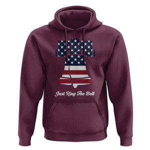 Vintage Liberty Bell Hoodie Just Ring The Bell USA Flag TS11 Maroon Print Your Wear