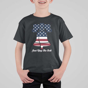 Vintage Liberty Bell T Shirt For Kid Just Ring The Bell USA Flag TS11 Black Print Your Wear