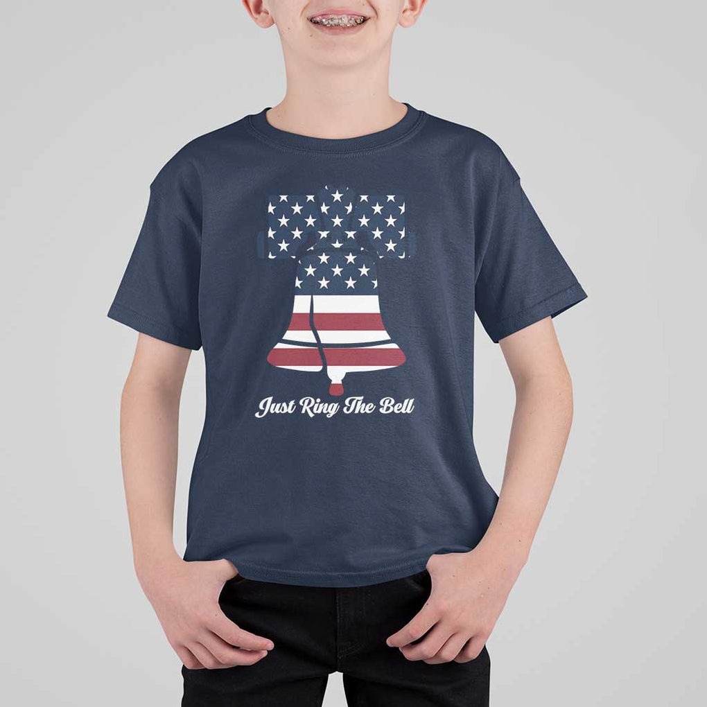 Vintage Liberty Bell T Shirt For Kid Just Ring The Bell USA Flag TS11 Navy Print Your Wear