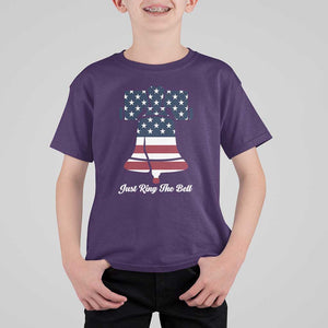 Vintage Liberty Bell T Shirt For Kid Just Ring The Bell USA Flag TS11 Purple Print Your Wear