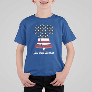 Vintage Liberty Bell T Shirt For Kid Just Ring The Bell USA Flag TS11 Royal Blue Print Your Wear