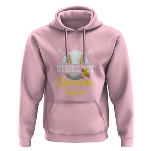 Strike Out Sarcoma Cancer Hoodie Baseball Fight Awareness Yellow Ribbon TS11 Light Pink Print Your Wear