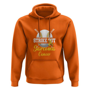 Strike Out Sarcoma Cancer Hoodie Baseball Fight Awareness Yellow Ribbon TS11 Orange Print Your Wear