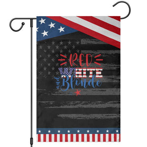Funny 4th Of july Red White And Blonde Garden Flag Patriotic American Flag TS11 Distressed Black Blue Print Your Wear