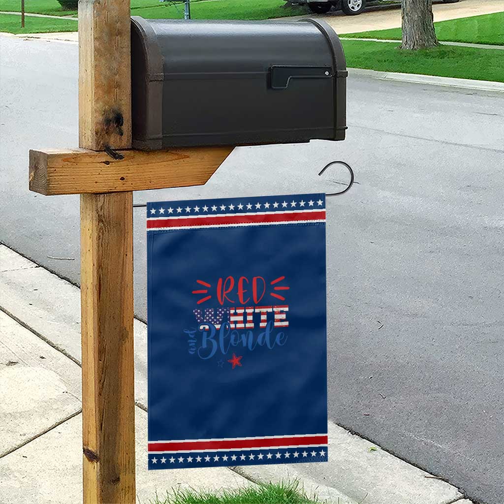 Funny 4th Of july Red White And Blonde Garden Flag Patriotic American Flag TS11 Classic Blue Red Print Your Wear