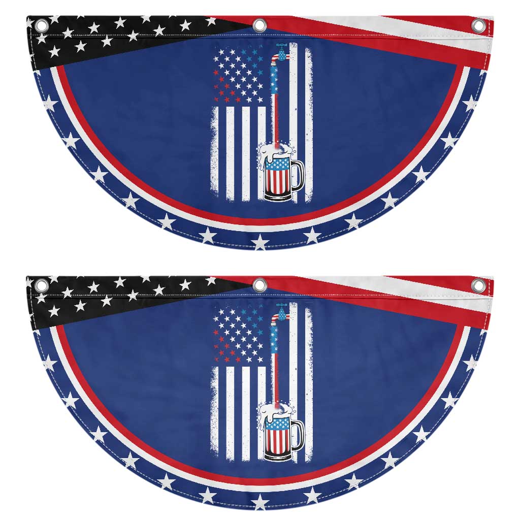 Funny Pouring Beer American Flag 4th Of July Craft Brewery Patriotic Fan Flag