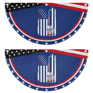 Funny Pouring Beer American Flag 4th Of July Craft Brewery Patriotic Fan Flag