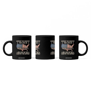 Funny Support The Country You Live In Coffee Mug American Flag Map We The People Patriotic TS11 Print Your Wear