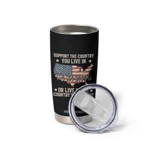 Funny Support The Country You Live In Tumbler Cup American Flag Map We The People Patriotic TS11 Print Your Wear