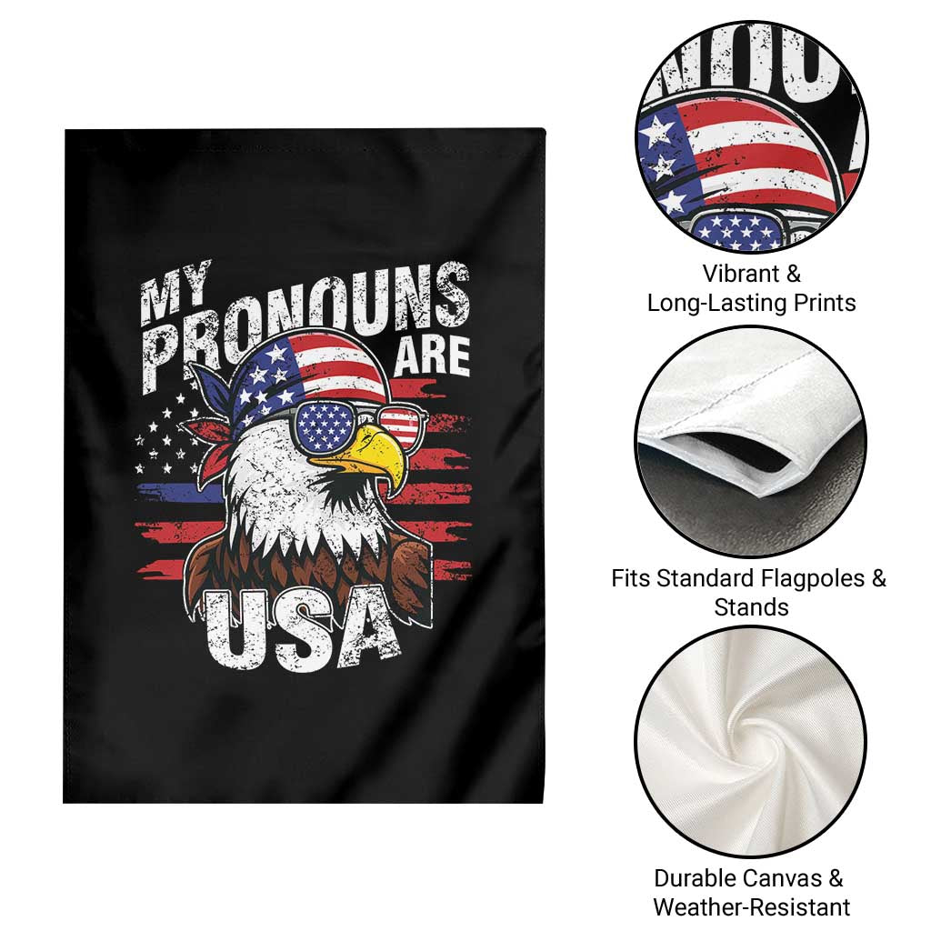 Funny My Pronouns Are USA 4th of July Garden Flag Patriotic Eagle American Flag TS11 Print Your Wear