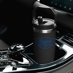 Funny Spoiled By My Blue Collar Man Flip Straw Tumbler TS11 Print Your Wear