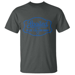 Funny Spoiled By My Blue Collar Man T Shirt TS11 Dark Heather Print Your Wear