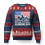 Blue Collar American Ugly Christmas Sweater Dirty Hands Clean Money Vintage American Flag Mountain - Print Your Wear