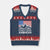 Blue Collar American V-Neck Knit Sweater Vest Dirty Hands Clean Money Vintage American Flag Mountain - Print Your Wear