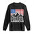 Blue Collar American Long Sleeve Shirt Dirty Hands Clean Money Vintage American Flag Mountain TS11 Black Print Your Wear