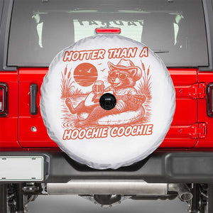 Funny Hotter Than A Hoochie Coochie Spare Tire Cover Summer Racoon Music TS11 White Print Your Wear