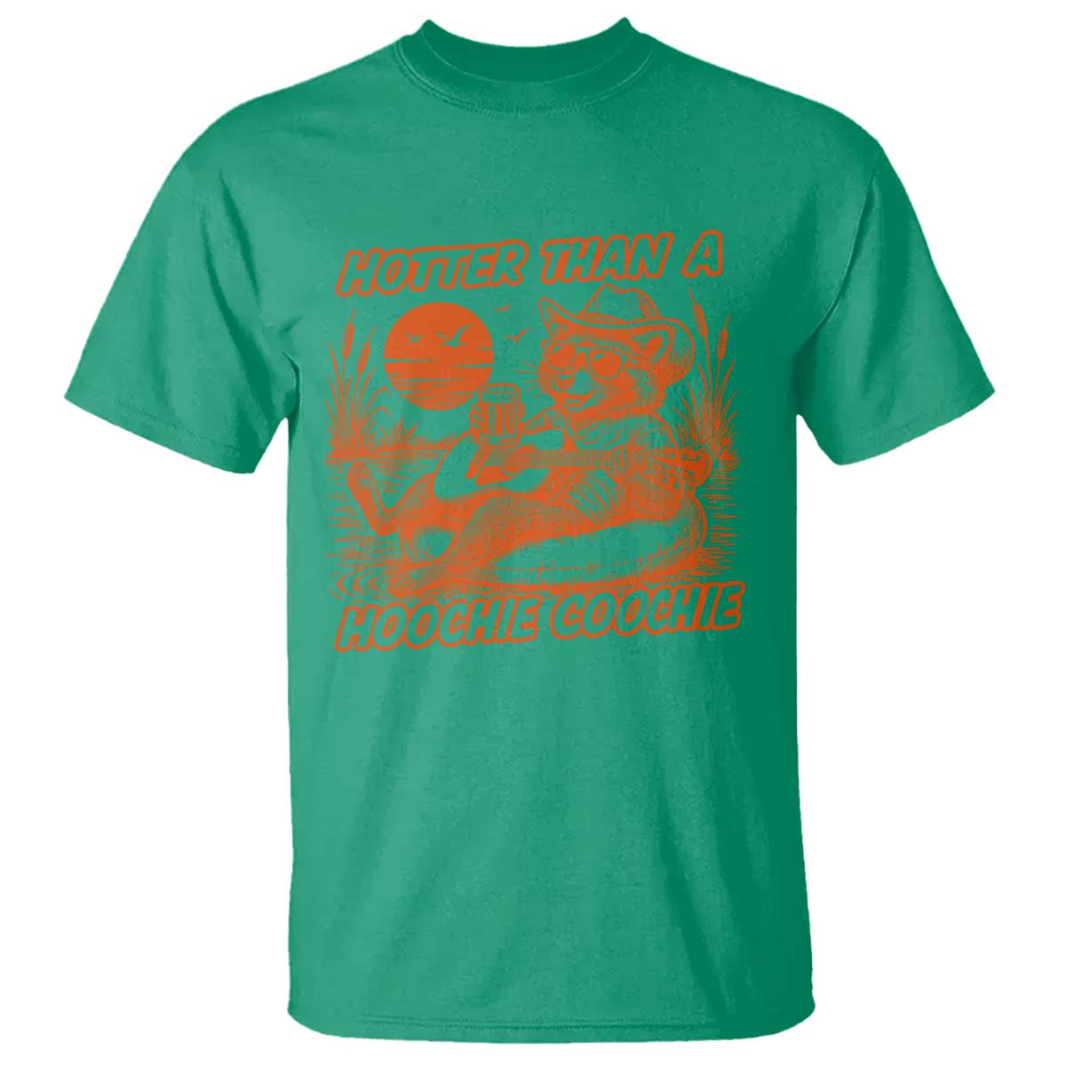 Funny Hotter Than A Hoochie Coochie T Shirt Summer Racoon Music TS11 Irish Green Print Your Wear