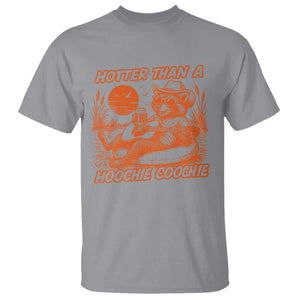 Funny Hotter Than A Hoochie Coochie T Shirt Summer Racoon Music TS11 Sport Gray Print Your Wear