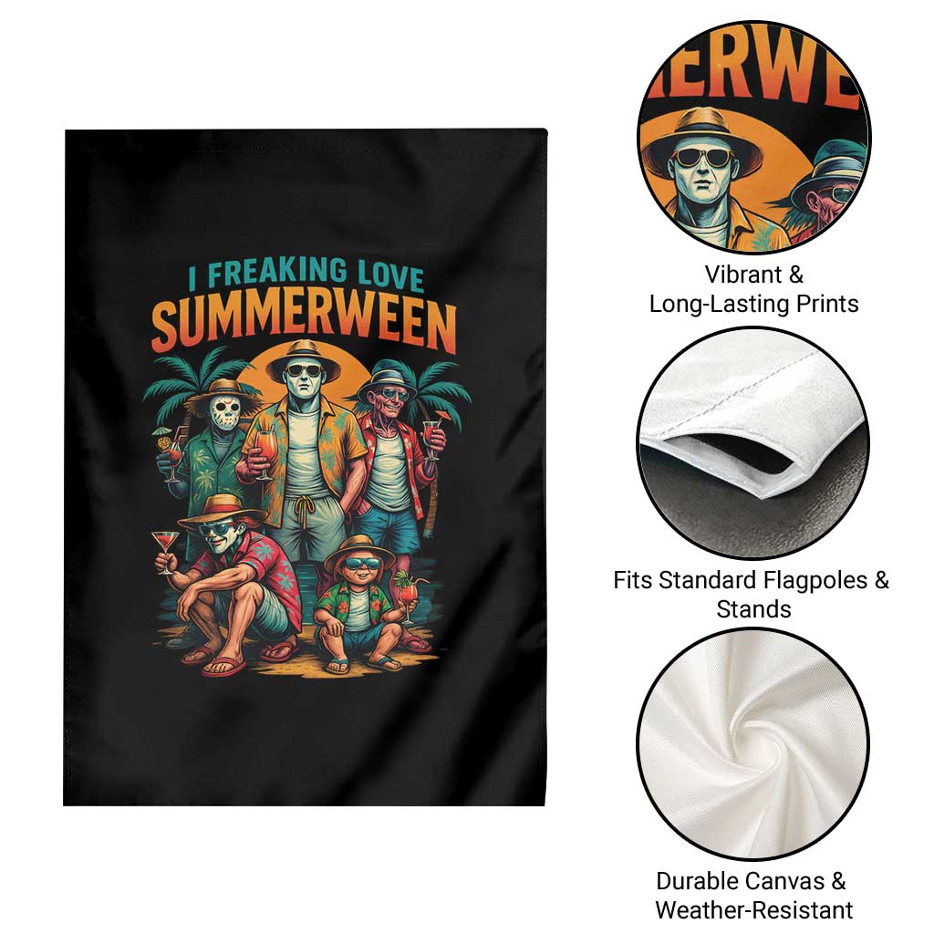 Funny I Freaking Love Summerween Garden Flag Horror Halloween Summer TS11 Print Your Wear