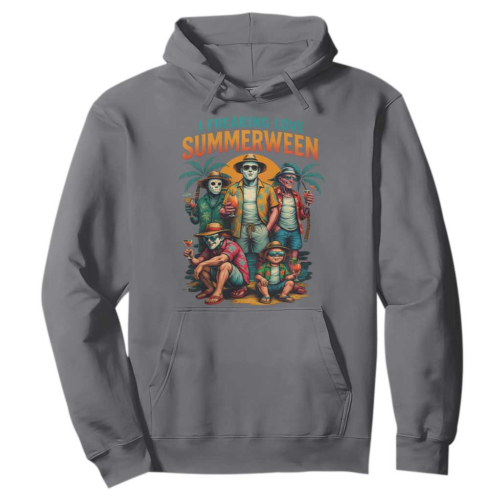 Funny I Freaking Love Summerween Hoodie Horror Halloween Summer TS11 Charcoal Print Your Wear