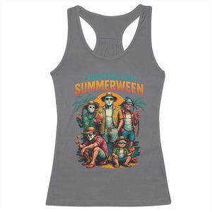 Funny I Freaking Love Summerween Racerback Tank Top Horror Halloween Summer TS11 Charcoal Print Your Wear