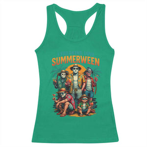 Funny I Freaking Love Summerween Racerback Tank Top Horror Halloween Summer TS11 Irish Green Print Your Wear