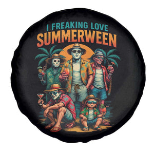 Funny I Freaking Love Summerween Spare Tire Cover Horror Halloween Summer TS11 Print Your Wear