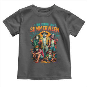 Funny I Freaking Love Summerween Toddler T Shirt Horror Halloween Summer TS11 Dark Heather Print Your Wear