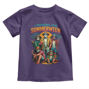 Funny I Freaking Love Summerween Toddler T Shirt Horror Halloween Summer TS11 Purple Print Your Wear