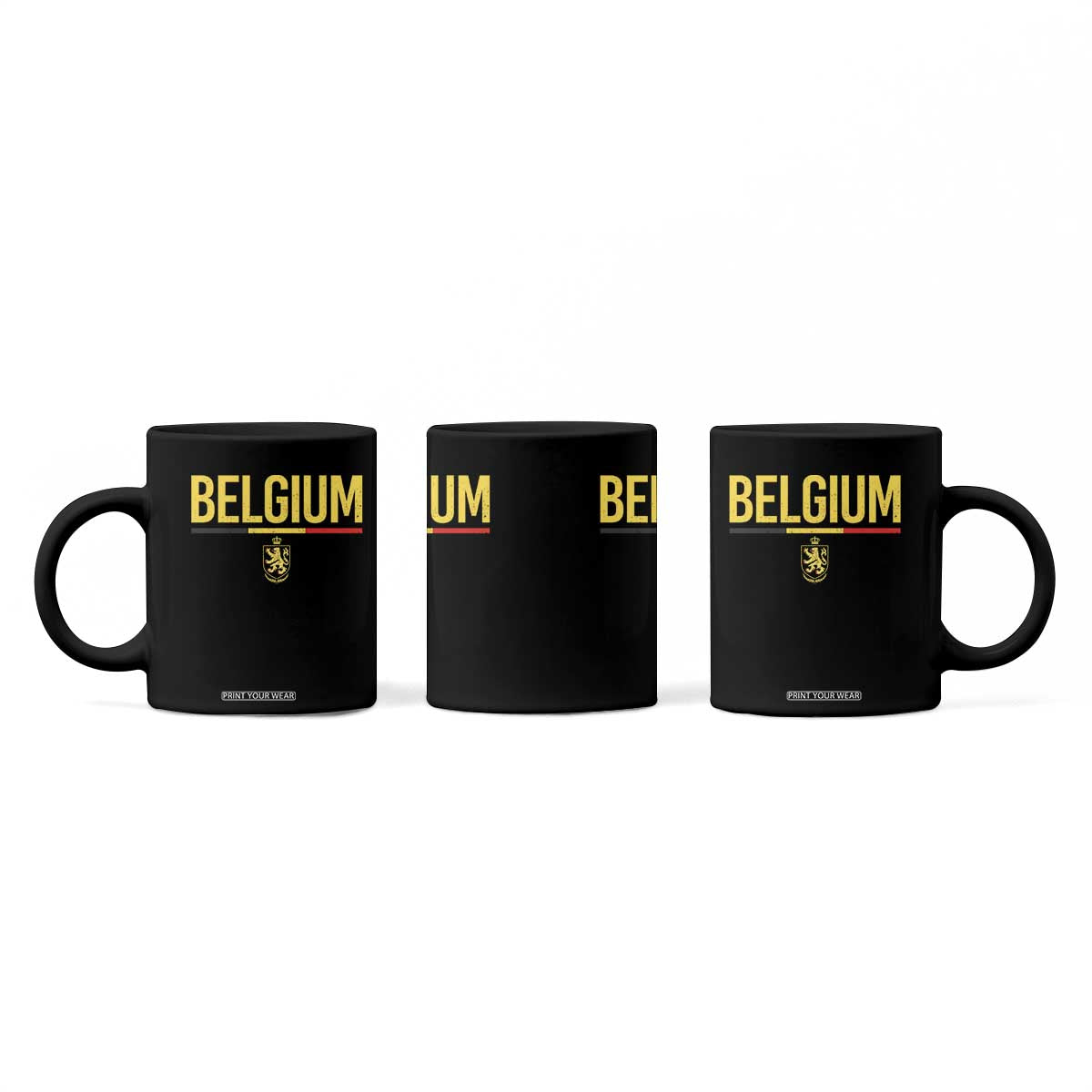 Belgium Belgian Flag Coffee Mug Belgian Lion Coat of Arms Belgie Souvenir TS11 Print Your Wear