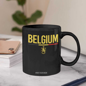 Belgium Belgian Flag Coffee Mug Belgian Lion Coat of Arms Belgie Souvenir TS11 Print Your Wear