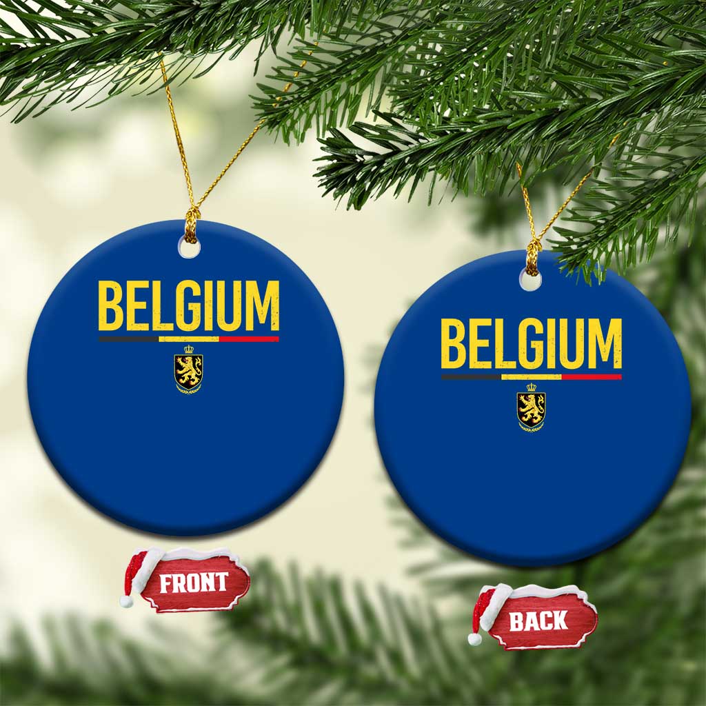 Belgium Belgian Flag Ceramic Ornament Belgian Lion Coat of Arms Belgie Souvenir TS11 1pc Blue Print Your Wear