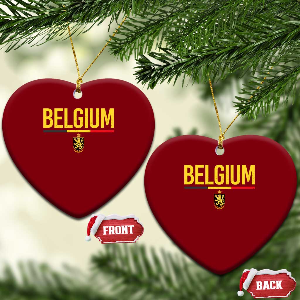 Belgium Belgian Flag Ceramic Ornament Belgian Lion Coat of Arms Belgie Souvenir TS11 Print Your Wear