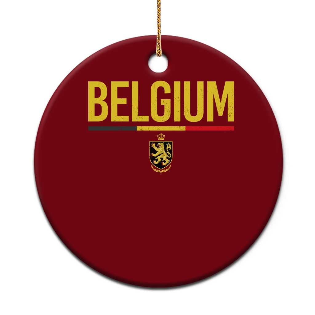Belgium Belgian Flag Ceramic Ornament Belgian Lion Coat of Arms Belgie Souvenir TS11 1pc Red Print Your Wear