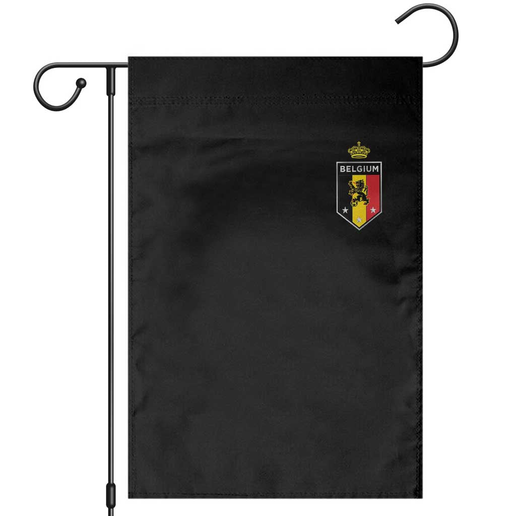 Belgium Football Crest Garden Flag Vintage Belgian Lion Crown Belgian Heritage TS11 Black Print Your Wear