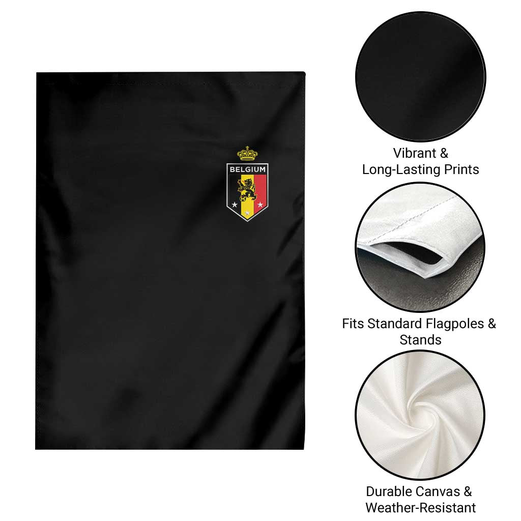 Belgium Football Crest Garden Flag Vintage Belgian Lion Crown Belgian Heritage TS11 Print Your Wear