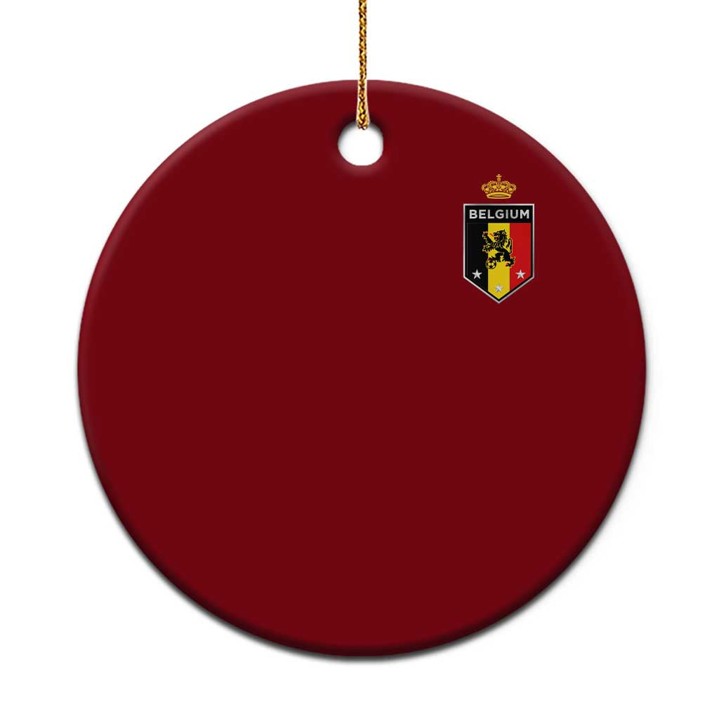 Belgium Football Crest Ceramic Ornament Vintage Belgian Lion Crown Belgian Heritage TS11 1pc Red Print Your Wear