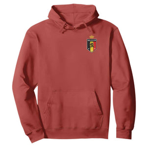 Belgium Football Crest Hoodie Vintage Belgian Lion Crown Belgian Heritage TS11 Red Print Your Wear