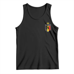 Belgium Football Crest Tank Top Vintage Belgian Lion Crown Belgian Heritage TS11 Black Print Your Wear